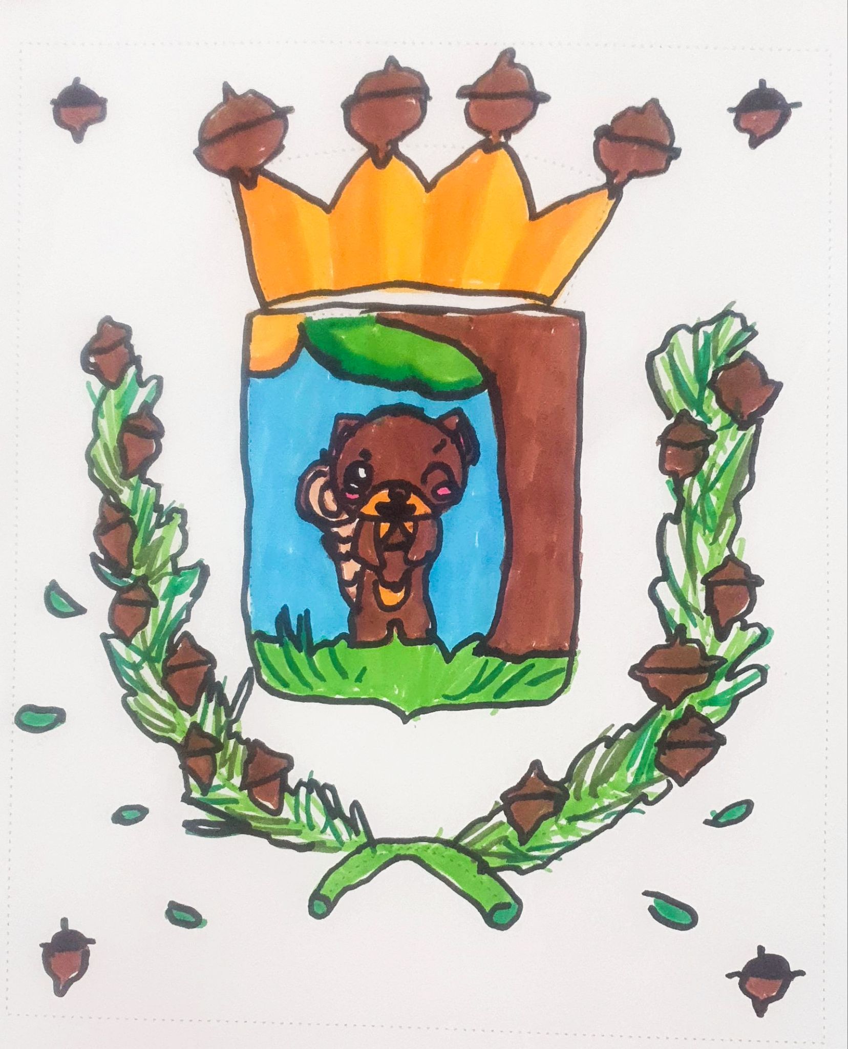 Un blason réinterprété par les enfants