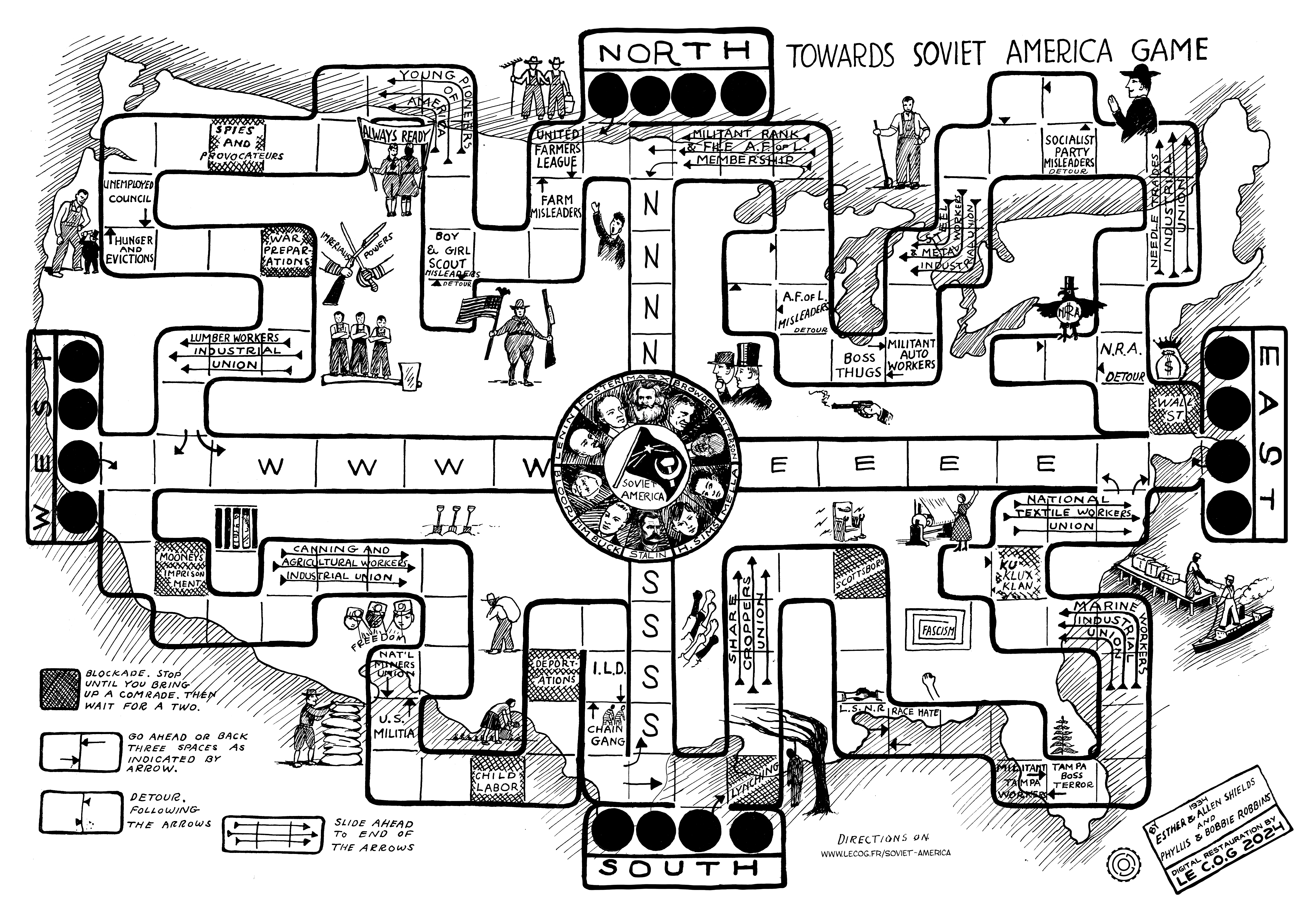 Toward Soviet America game board